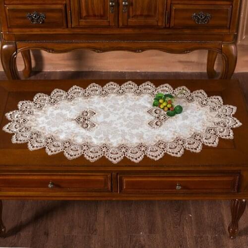 Luxury Tablecloth Delicate Embroidery Table Runner Wedding Decoration Coffee Table for Living Room Table Cover Hotel Decorative