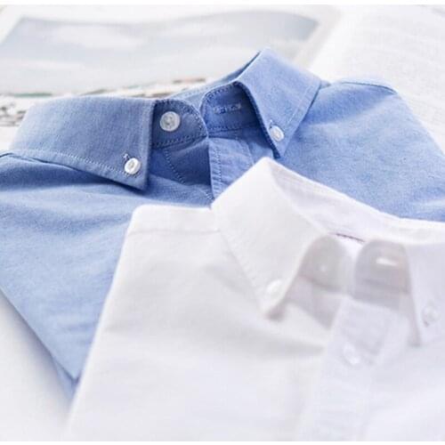 Vertical Thin Stripes Business Shirts For Men Casual Regular-Fit Pure Cotton Oxford Textile Slim Gentleman Office Blouse Tops