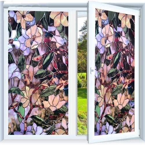 30/35/40/45/50/55cm PVC No Glue Static Cling Window Film Anti-UV Privacy 3D Window Glass Film Sticker Home Bathroom Office Decor