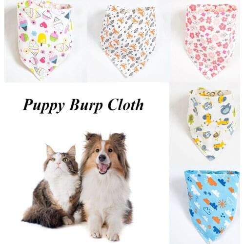 Dog scarf Bandana Cotton Plaid Washable Cute Bear Sun Leaf Pattern Dog Scarf Bow Tie Cat Dog Accessories Beauty Products