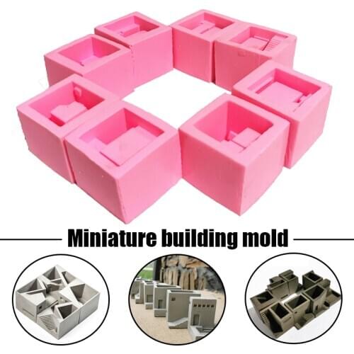 3D Castle Casting Silicone Mold Fondant Cake Tool Epoxy Plaster Mold Handmade Soap Candle Gypsum Resin Art Mould DIY Crafts