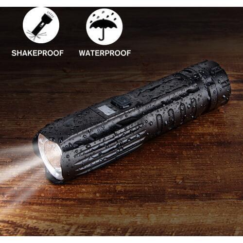 P90 LED Flashlight Telescopic Focusing LED Lantern Waterproof Working Torch 4 Modes Flashlamp Camping Night Light USB Charging