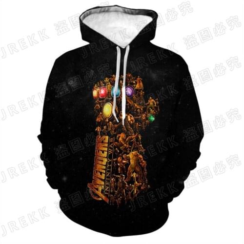 The Avengers Thanos Hoodies Men Women Children 2021 New Fashion Marvel 3D Print Pullover Sweatshirts Casual Hoody Clothing