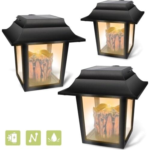 Solar Candle Lantern Lights Outdoor LED Lawn Lamp Garden Decor Lighting String Hanging Waterproof Landscape Night Warm Light