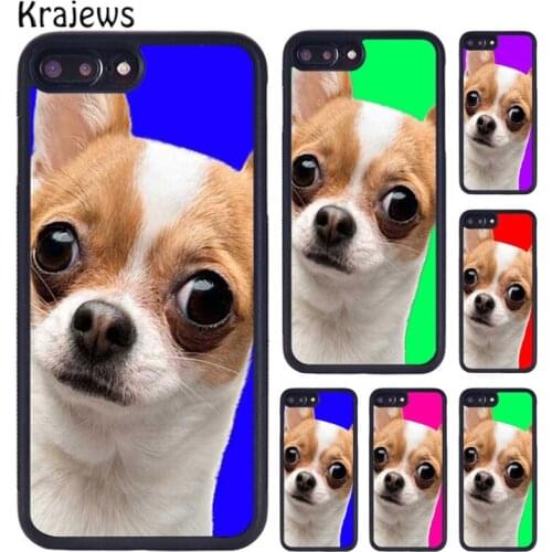 Krajews Ultra Cute Chihuahua Close Up Phone Cases For iPhone X XR XS 11 12 Pro MAX 5 6 6S 7 8 Plus Samsung Galaxy S7 S8 S9 S10