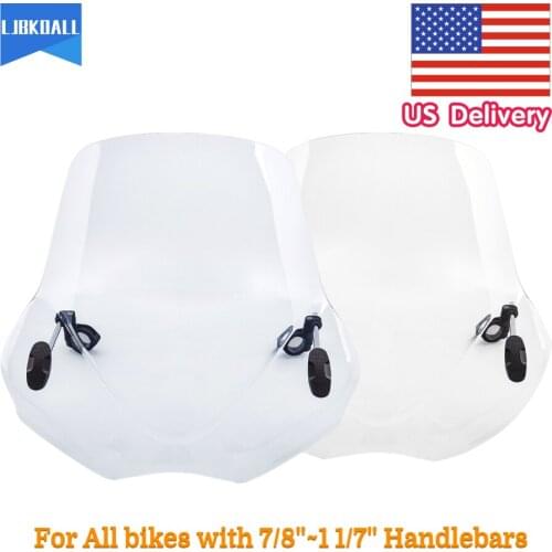 Motorcycle Windscreen Windshield Wind Deflector Protector Wind Screen for Universal Motorbike Harley Honda Yamaha Kawasaki