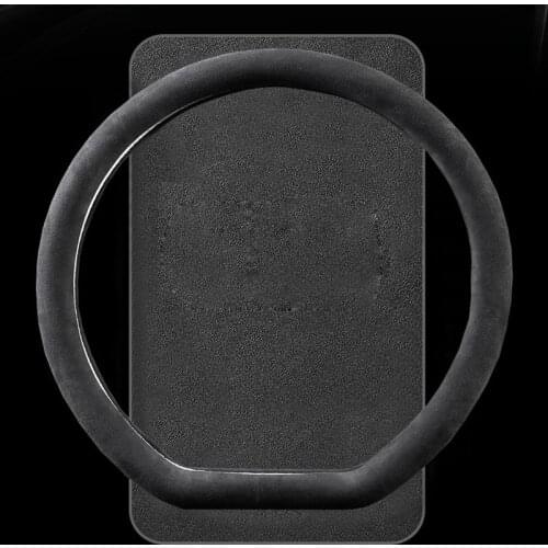 38cm Suede Cow Leather O/D Shape Car Steering Wheel Cover for Golf K3 POLO M Sport M3 E90 E91 E92 E93 E87 E81 E82 E88 X1 E84