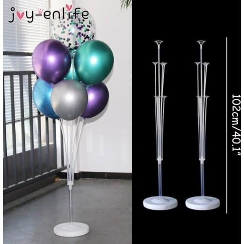 2set 7 Tubes Birthday Party Balloons Stand Column Balloon Wedding Party Decorations Adult Kids Balloons Accessories Supplies