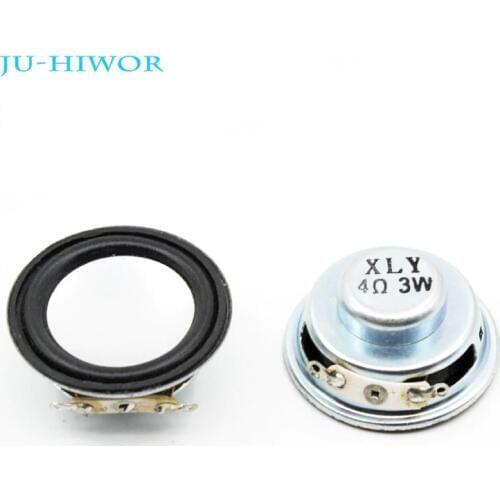 2pcs 4R 3W Loudspeaker 36MM Speaker 18MM Internal Magnetic Foam Edge Black Bright Cap Height 18MM