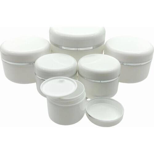 20Pcs Cosmetic Refillable Bottles 20g/30g/50g/100g/250g Plastic Face Cream Case Makeup Face Cream Jar Pot Container Bottle