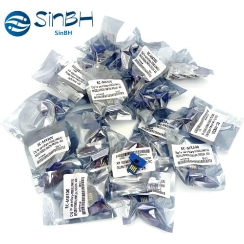 4PCS X MX500 MX-500 Copier Toner Cartridge Chip for Sharp MX M283 M362 M363 M452 M453 M503 Reset Toner Chip AT BT FT GT NT JT