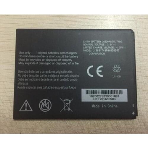 LI3831T42P4H826247 3830mAh cell phone battery for ZTE Grand X 3 Z959 Cricket mobile phone battery with phone stander