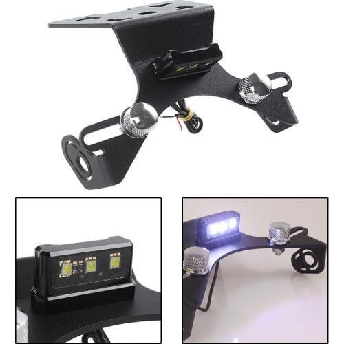 Aluminium License Plate Holder Mount Bracket LED Fender Eliminator Tail Tidy For Kawasaki Ninja 250 300 Z250 Z300