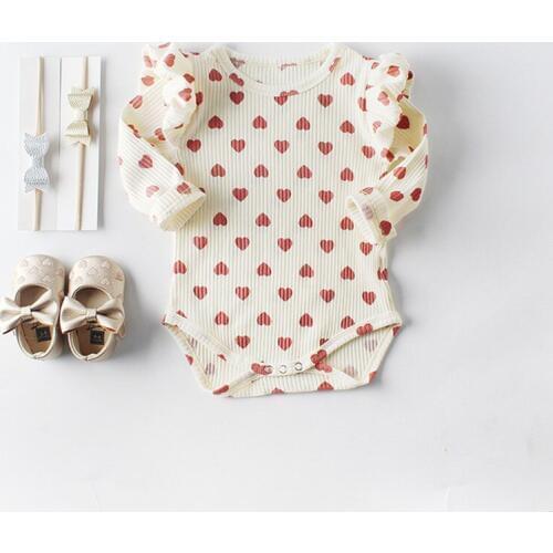 Newborn Baby Girls Bodysuit 2019 Summer Baby Clothes For Girls Jumpsuit Ruffles Infant Toddler Clothes 100% Cotton Long Sleeve