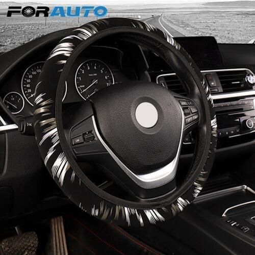 FORAUTO Universal Car Steering-Wheel Cover Elastic Band Steering Wheel Cover Soft Cars Interior Accessories