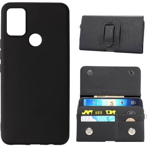ITien TPU Silicone Protect Business Clip Leather Cover Phone Case For Doogee X96 Pro 6.52 inch Wallet Etui Skin