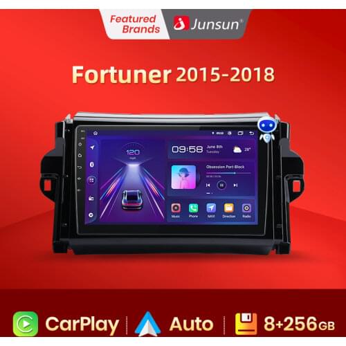 Junsun V1 2G+32G Android 10.0 RDS For Toyota Fortuner 2015-2018 Car Radio Multimedia Video Player Navigation GPS 2 din dvd
