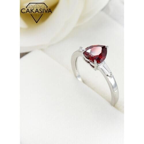 Heart shaped Vintage Red Ruby Rings for Women New Fashion Gemstone Silver 925 Jewlery Ring Wholesale Party Gifts