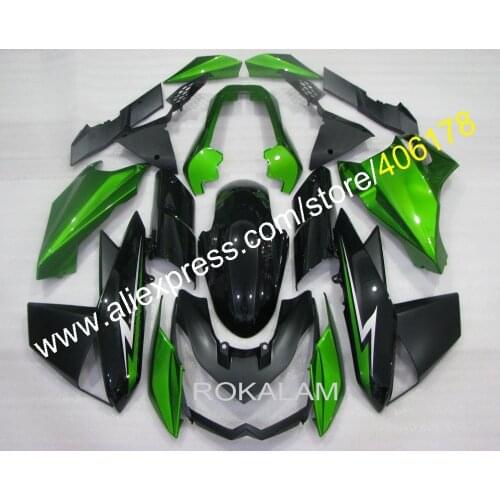 For Kawasaki Fairing Kit Z1000 2010-2013 Z 1000 10 11 12 13 Black Green Sports Motorbike Bodywork Kits (Injection Molding)