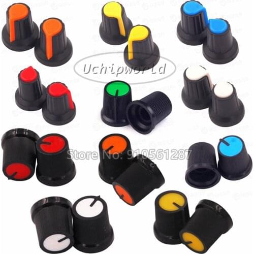 AG2 AG3 switch cap WH148 plastic knob plum blossom handle 15X17mm 14*15MM potentiometer amplifier Red yellow blue orange White