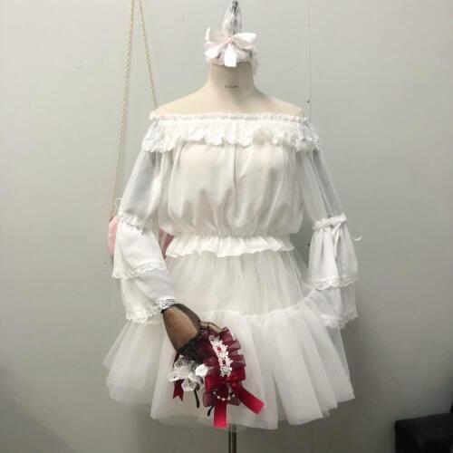 Summer 2020 new style Japanese-style soft sister skirt Lolita soft mesh daily support boneless bustle