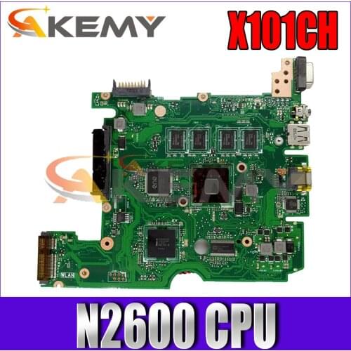 Akemy X101CH Laptop motherboard for ASUS EeePC X101CH X101C original mainboard 2GB-RAM N2600 CPU