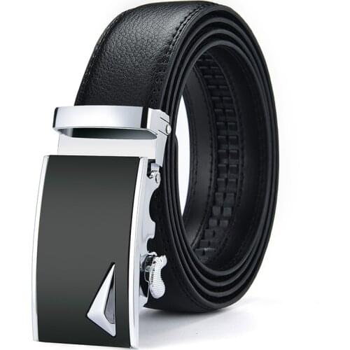 Mens Belt Genuine Luxury Metal Automatic Buckle Leather Belts for Men Strap Cinturones Jeans Waist Ceinture Pasek Cinturon Male