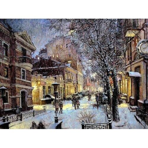 Oneroom Dmc Cross stitch series Home decoration 14/16/18/28 Diy Needlework kits embroidery Cross stitch kit snowing 2