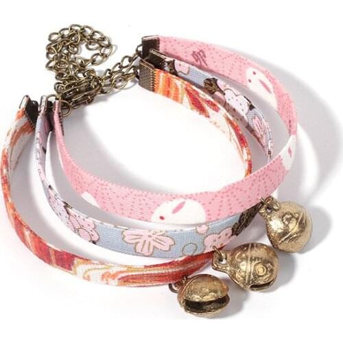 Cute Cat Cloth Collar Handmade Simple Dog Kitten Jewelry Necklace Small Pet Collar Dog Collars Puppy Dog Collar Personalized