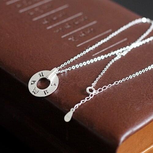 Necklaces Pendants L&p Necklace Chain 925 Sterling Tibetan Sanskrit Mantra Necklace,real Couples Hot Sale