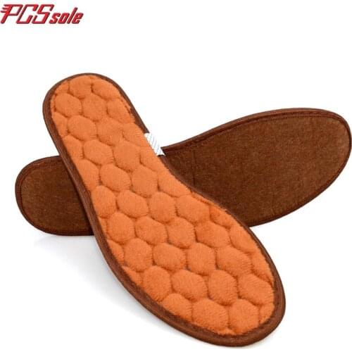 PCSSOLE heating warm insole wool thick winter insoles cold unisex soft plush pad warm insoles suitable for snow boots insoles