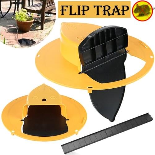 Plastic Reusable Flip N Slide Bucket Lid Rat Mouse Trap Effective Sanitary Safe Mousetrap Catcher Pest Conctrol Product