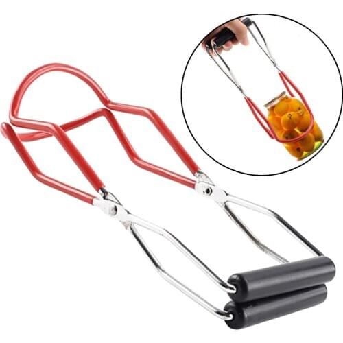 Canning Jar Lifter Tongs Stainless Steel Jar Lifter with Grip Handle Anti-slip Kitchen Accessories