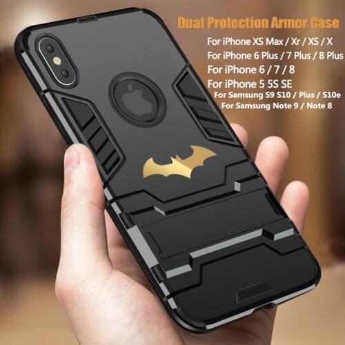 Strong Protection Phone Cases For iPhone 12 11 Pro Max XS XR X 8 7 6 6S Plus 5 SE 2 Kickstand Case Shockproof Mobile Phone Cover