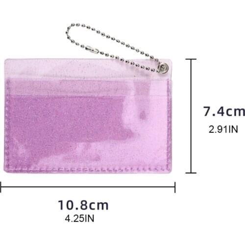 Transparent Women PVC Jelly Bag Mini Money Wallet Card Holder Clear Wallet X5XA