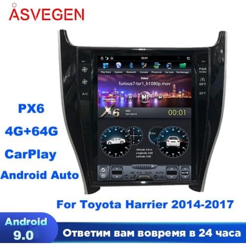 PX3 Android 6.0 For Toyota Harrier With 2G RAM Car Multimedia Stereo Player CGPS Audio Stereo Radio Navigation Head UnitPlayer