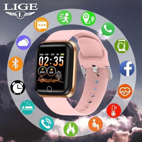 2021 New Color Screen Smart Watch Women Waterproof Fitness Tracker Heart Rate Monitor Sports Watches For Women Ladies Smartwatch