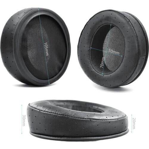 Replacement Sheepskin Headphone Earpads Cover High Quality Perforated Breathable HiFi Lampskin Earphone Cushion Bevel100x105mm