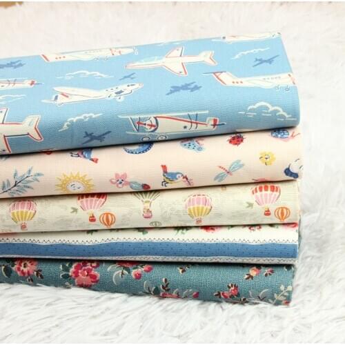 Pure Cotton Canvas Printing Fabric Handmade Diy Bag Sofa Pillow Cushion Fabric Sewing Quilting Fabrics Needlework DIY Handmade