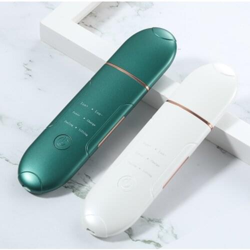 Ultrasonic Cleaning Device Red Blue Light Therapy Facial Skin Scrubber Deep Cleaning Cavitation Peeling Shovel Face Pore Cleaner