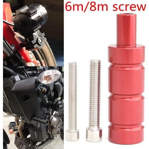 Universal M8 M6 Bolt Aluminum Motorcycle Headlight Brackets Mount Bike Sport Tail Light Spotlight Bracket Post Support Base