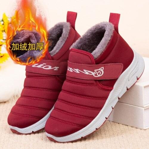 Womens Winter Shoes Non-slip Ankle Boots Sneakers For Women Ladies Cotton Flat Shoes 2021 Warm Plush Slip on Female Footwear202