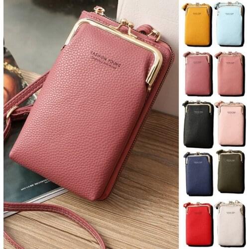 Wallet Women Diagonal PU Multifunctional Mobile Phone Clutch Bag Ladies Purse Large Capacity Travel Card Holder Passport Cover