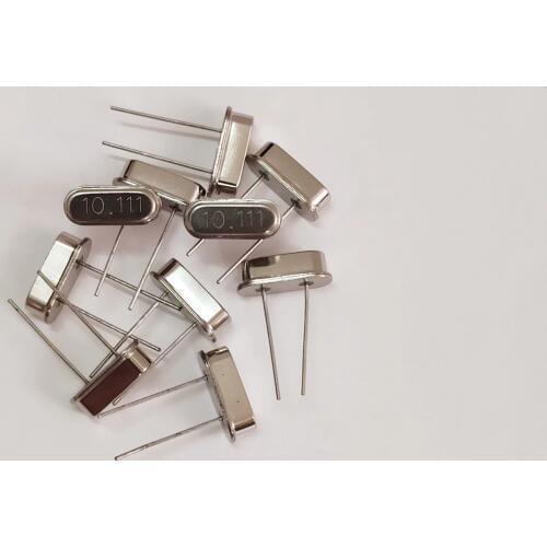 10pcs In-line HC-49S 2-pin passive quartz crystal crystal 10.111MHZ 10.111M resonator