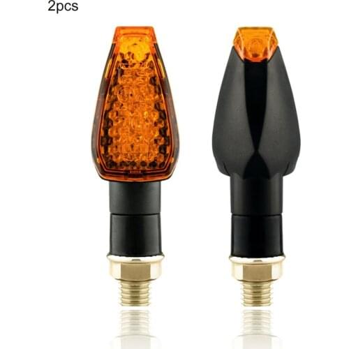 2PCS Universal 12V Motorcycle LED Turn Signals Long Short Turn Signal Indicator Lights Rear Blinker Indicator Tail Light