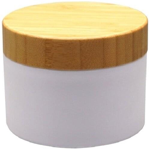 200g 200ml 10pcs Bamboo Lid PP Plastic Refillable Cosmetic Cream Jar Storage Bottle Container Special Bamboo Cosmetic Mould