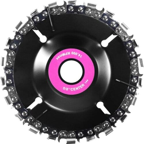 4 Inch Chain 22 Tooth Fine Cutting Chain Disc Set For 100/115 Angle Grinder Grinding Disc Chainsaws Wood Craving Disc