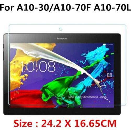 50 PCS For Lenovo Tab2 A10-70 A10-70F A10-70L A10-30 A10-30F X30F 10.1 Tablet Screen Protector Tempered Glass Protective film