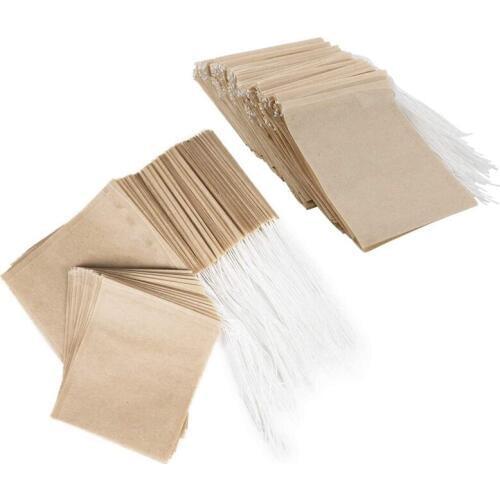 600 Pcs Disposable Tea Bags with Drawstring Safe Strong Penetration Unbleached Paper for Loose Leaf Tea and Coffee