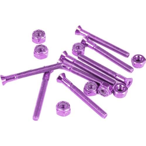 8x Skateboard Truck Screws Deck Mounting Bolt Nuts Repair Accessory Hardware